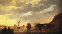 Aelbert Cuyp - herdsman With Cows By A River